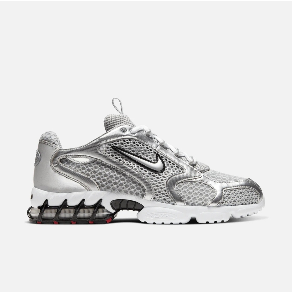 Silver Nikes Air Zoom Spiridon Cage Size 11 New